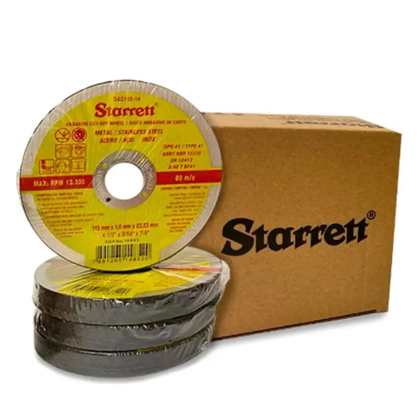 Disco de Corte Aço e Inox 4.1/2″ x 1,0 mm Starrett (DAC115-14)