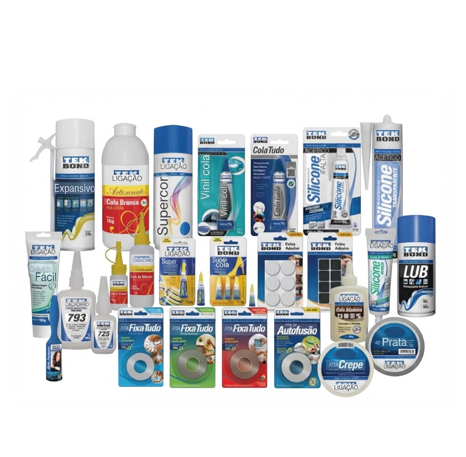 Linha de Adesivos, Colas e Selantes (Diversos Modelos)